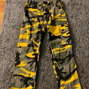 Urban Outfitters Yellow Camo Pants